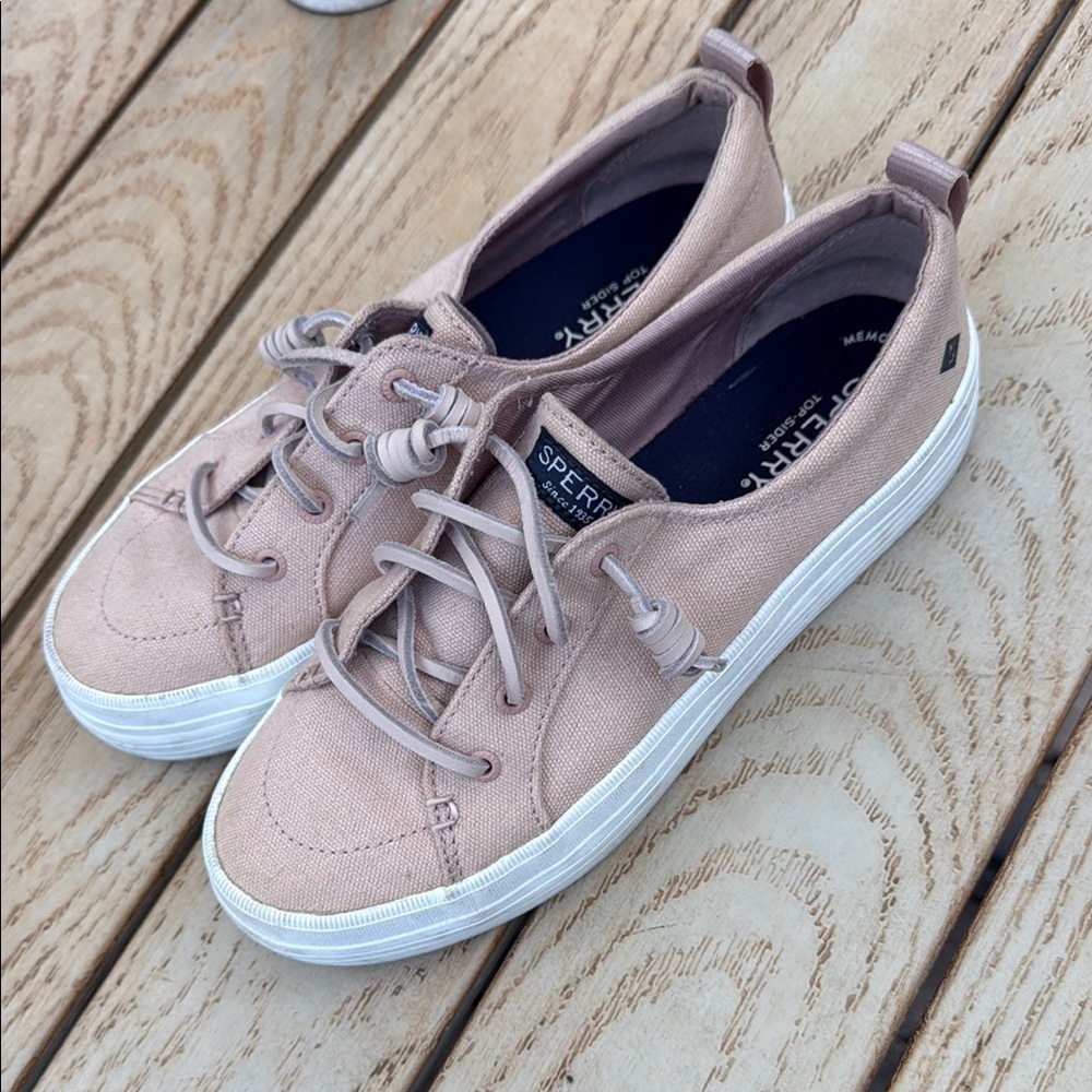 Sperry Pink and White Sneakers Minimalist Design - Picture 5 of 5